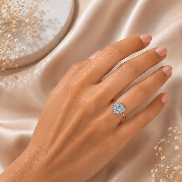 Nature’s Flutter Enamel Ring
